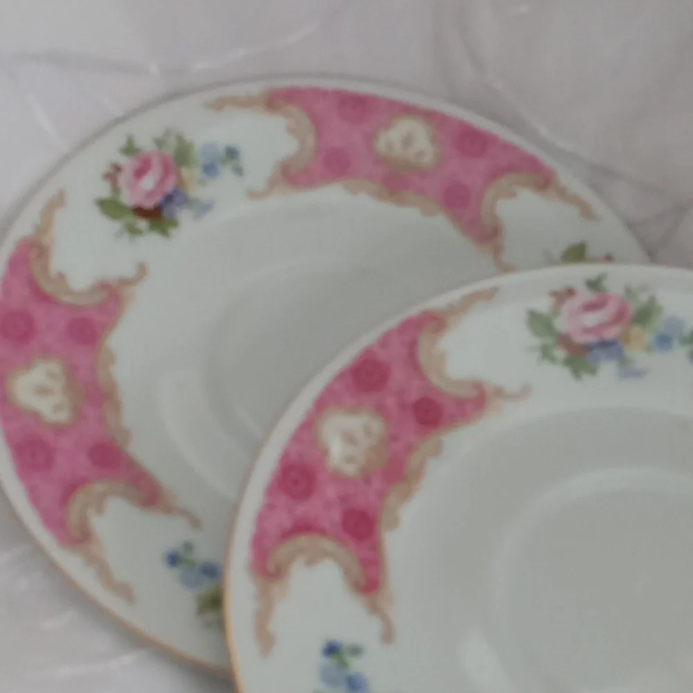 Two Beautiful Dainty Cups And Saucers